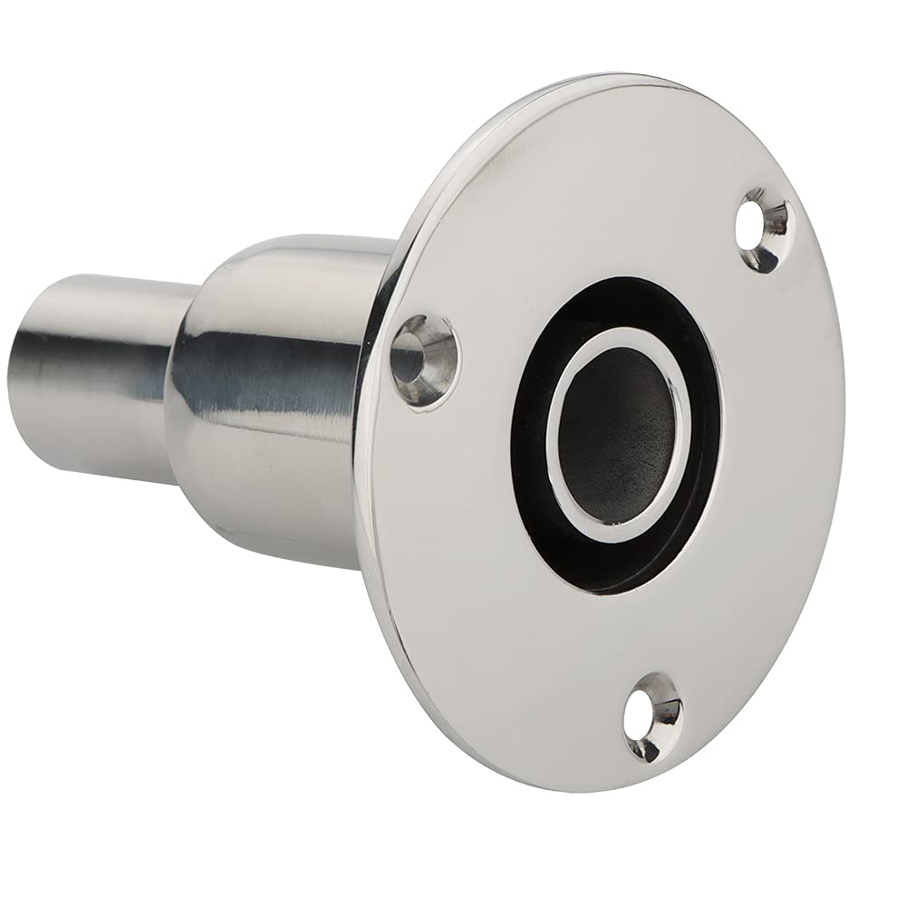 Stainless Steel 316 Straight Thru Hull Exhaust Skin, Fitting 24mm Tube Pipe Socket Hardware, for Diesel Parking heaters