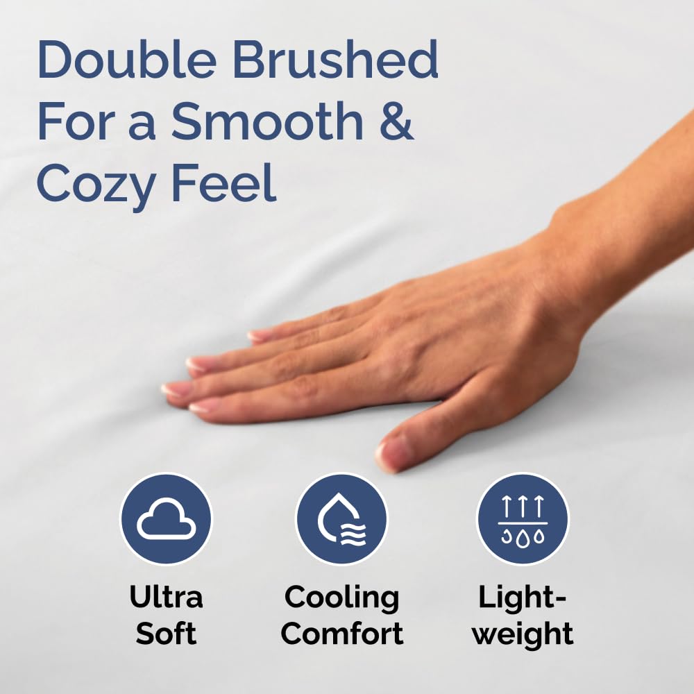 King Fitted Bed Sheet - Bottom Single Fitted Sheet Only - Ultra-Soft Hotel Luxury Bedding w/ 8-16 Inch Deep Pockets - Breathable, Cooling & Wrinkle Free - Easy-Care, Fade & Shrink Resistant - White