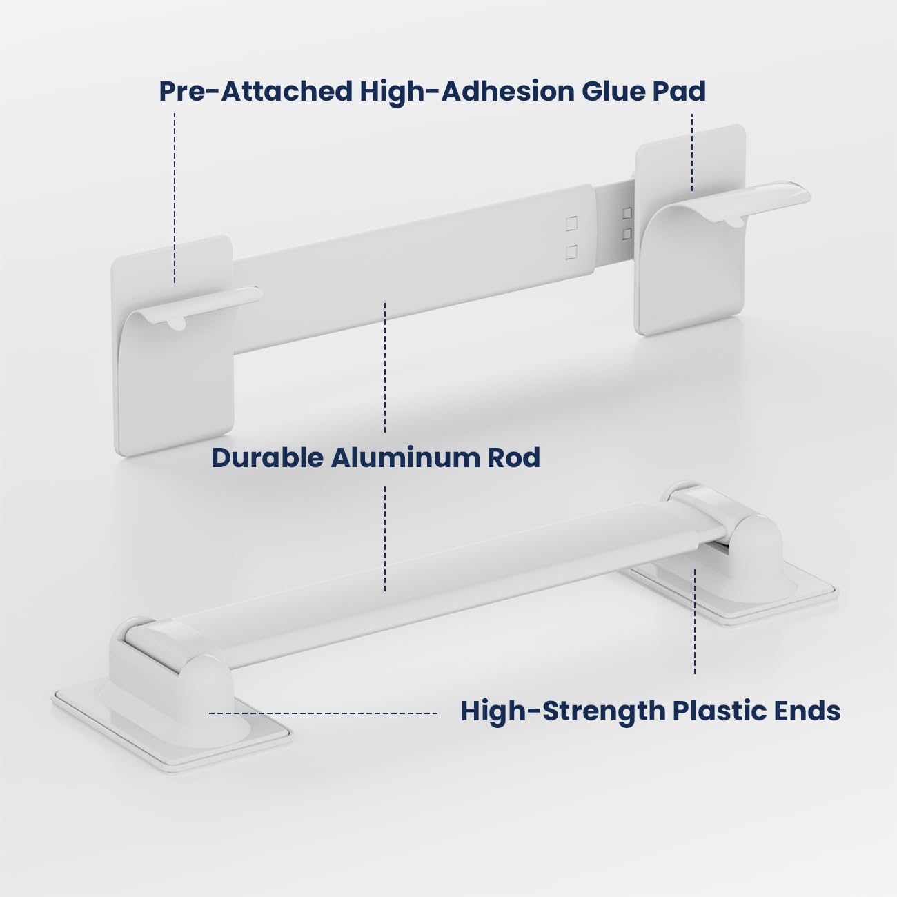 Adjustable RV Shower Corner Storage Bar- Durable Aluminum RV Corner Caddy for Shower Organization- Perfect for Travel Trailer, Camper Inside Storage and Organization- 2 Packs