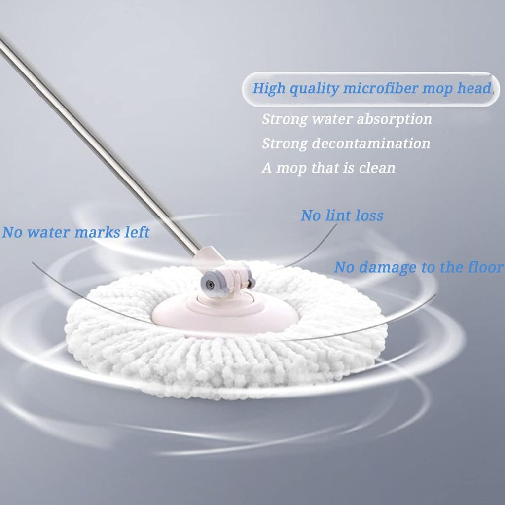 Spin Mop Heads Replacement Refill for Old Hurricane Mr.Clean,5 PCS 360 Spin Magic Rotating Round Mop Microfibre Universal Spin Mop Heads Clean Mop Head Refill for Standard Mops