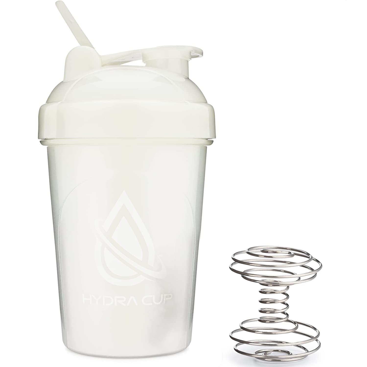 Hydra Cup - [4 Pack] 20-Ounce Shaker Bottle with Wire Whisk Balls, Max Value Protein Blenders, By Hydra Cup (Yellow, Blue, GITD, Red)