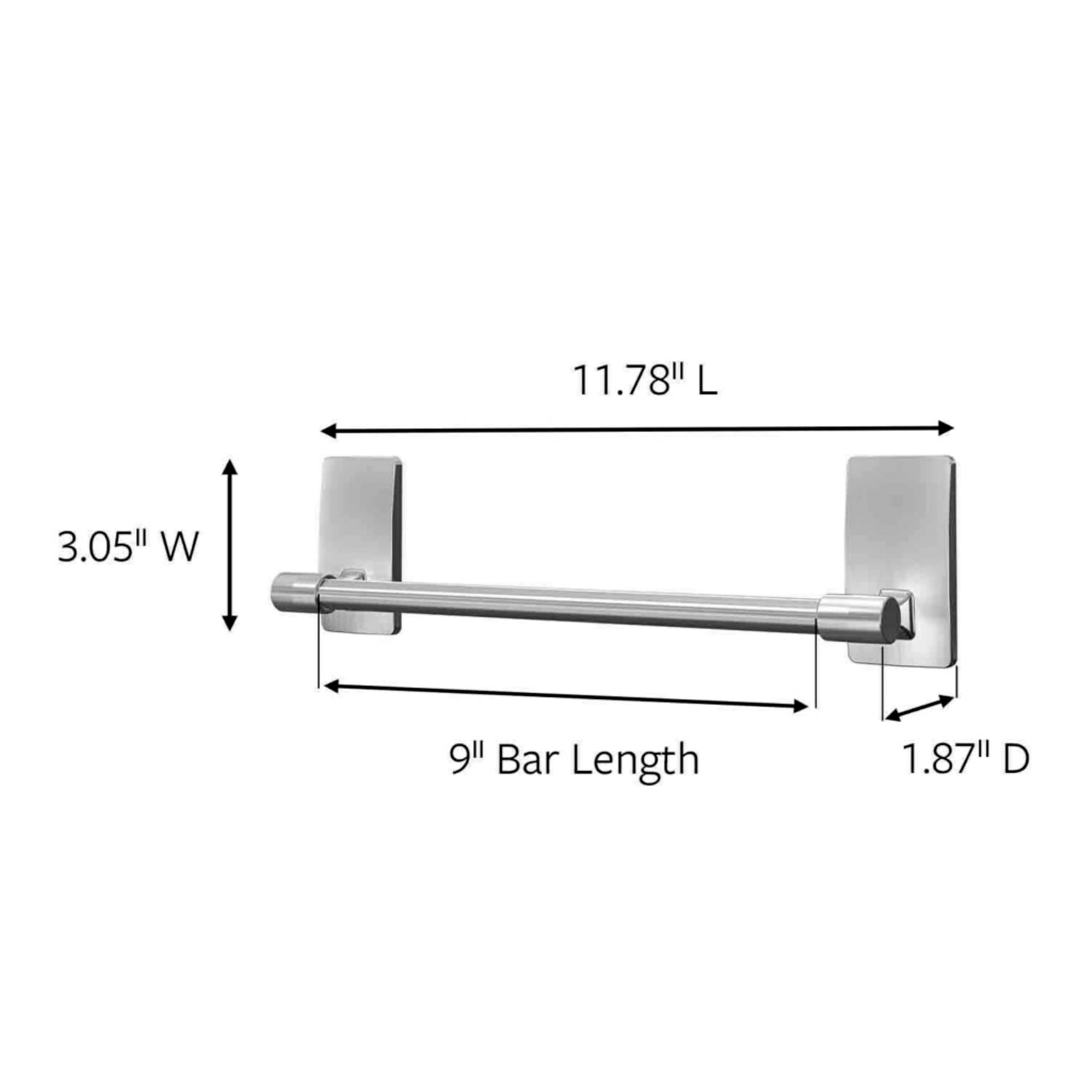 Command Hand Towel Bar with Water Resistant Command Strips, Organize Your Bathroom, Easy to Open Packaging