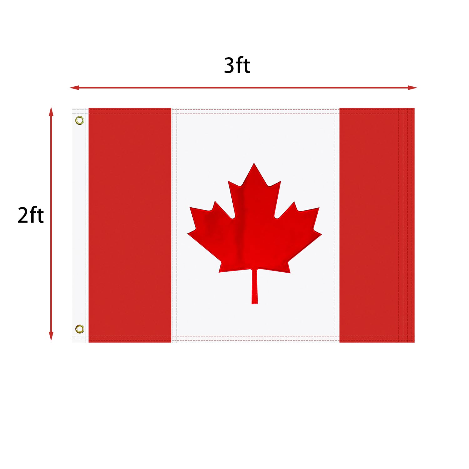 Canada flag Canadian Flag 2x3 FT Made Of 210D Heavy Duty Canada Flags with Embroidered Maple Leaf and Brass Grommets (36-Inch x 24-Inch (2x3 Ft)
