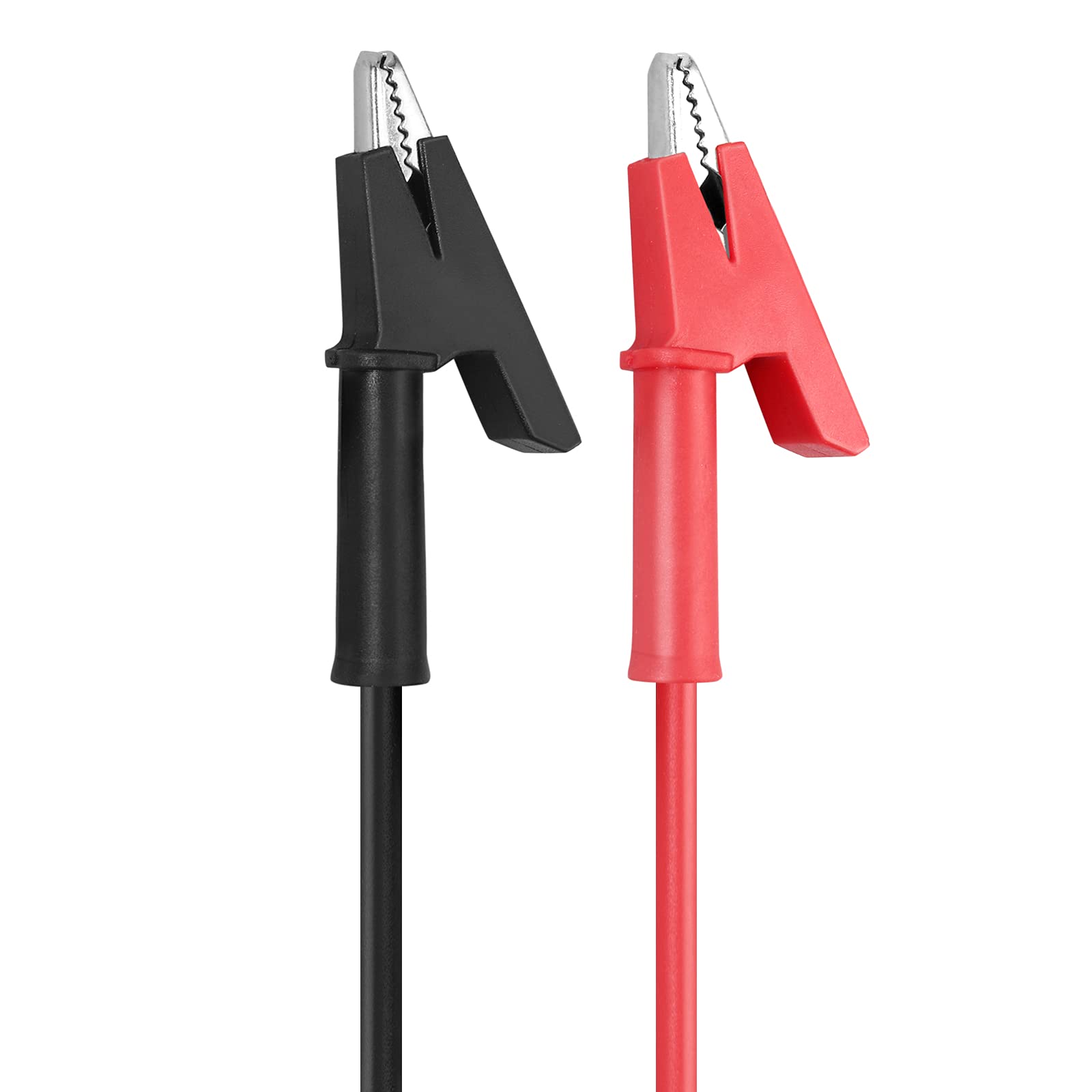 AMTOVL Double Ended Alligator Clips 5 PCS 15A Test Lead Wire Cable with Insulators Clips Test Flexible Copper Cable for Electrical Testing 5 Colors 1M/39in
