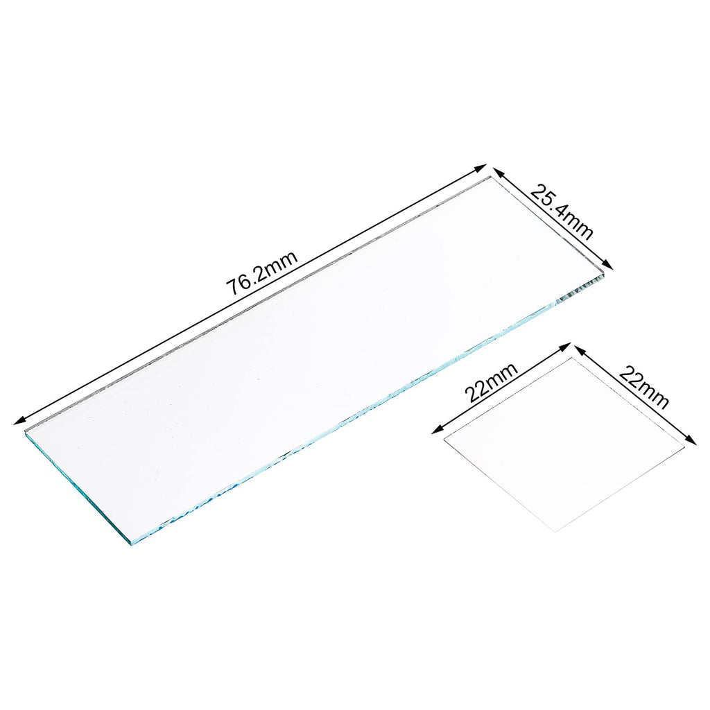 ZENFUN 300 Pcs Microscope Slides and 300 Pcs 22x22mm Coverslips, Transparent Microscope Glass Cover Slides Pre-Cleaned Blank Glass Slides Kits for Basic Biological Science Education