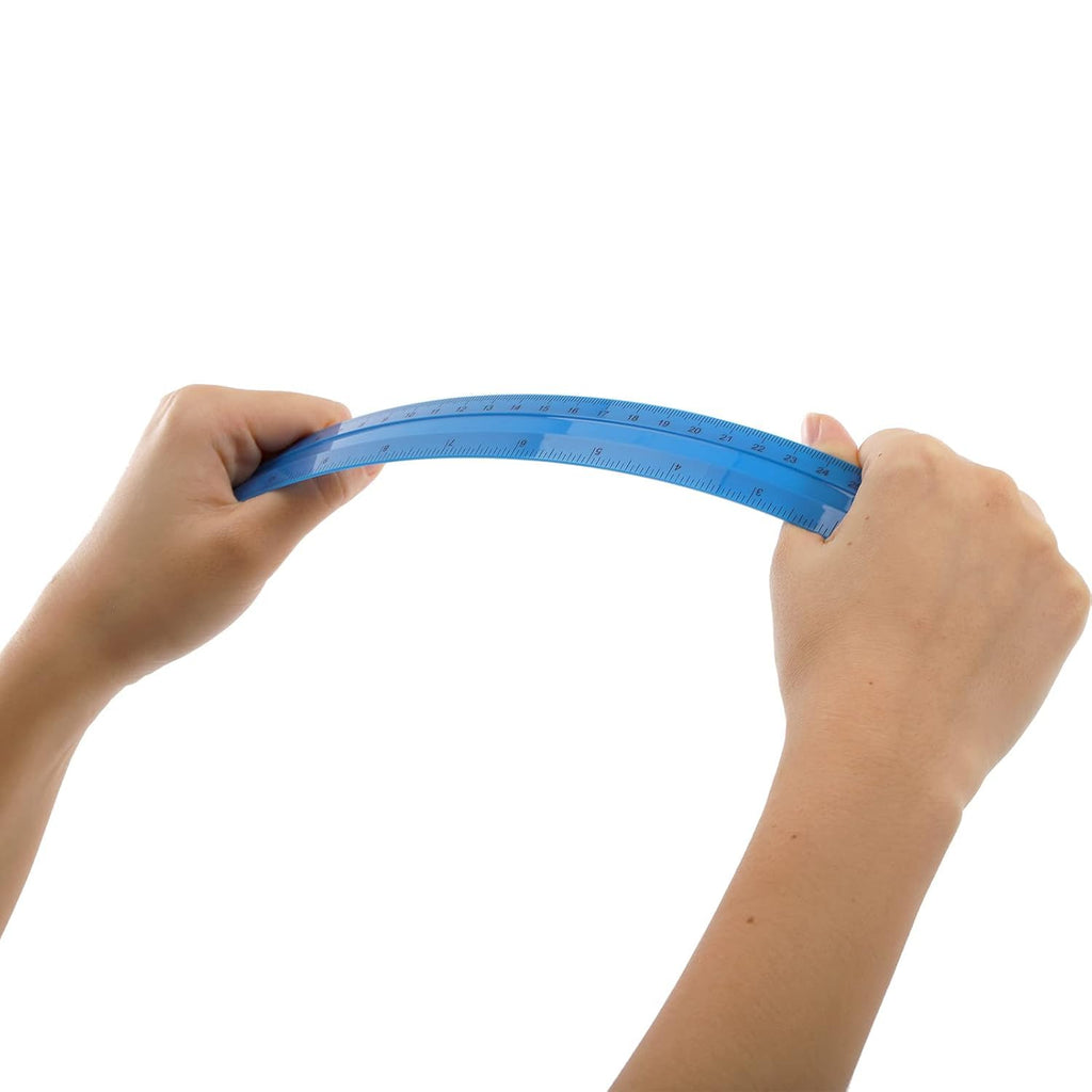 ZOOFOX 60 Pack Plastic Straight Rulers, 12 Inch Plastic Ruler Measuring Tool for for Student School, Office, and Home