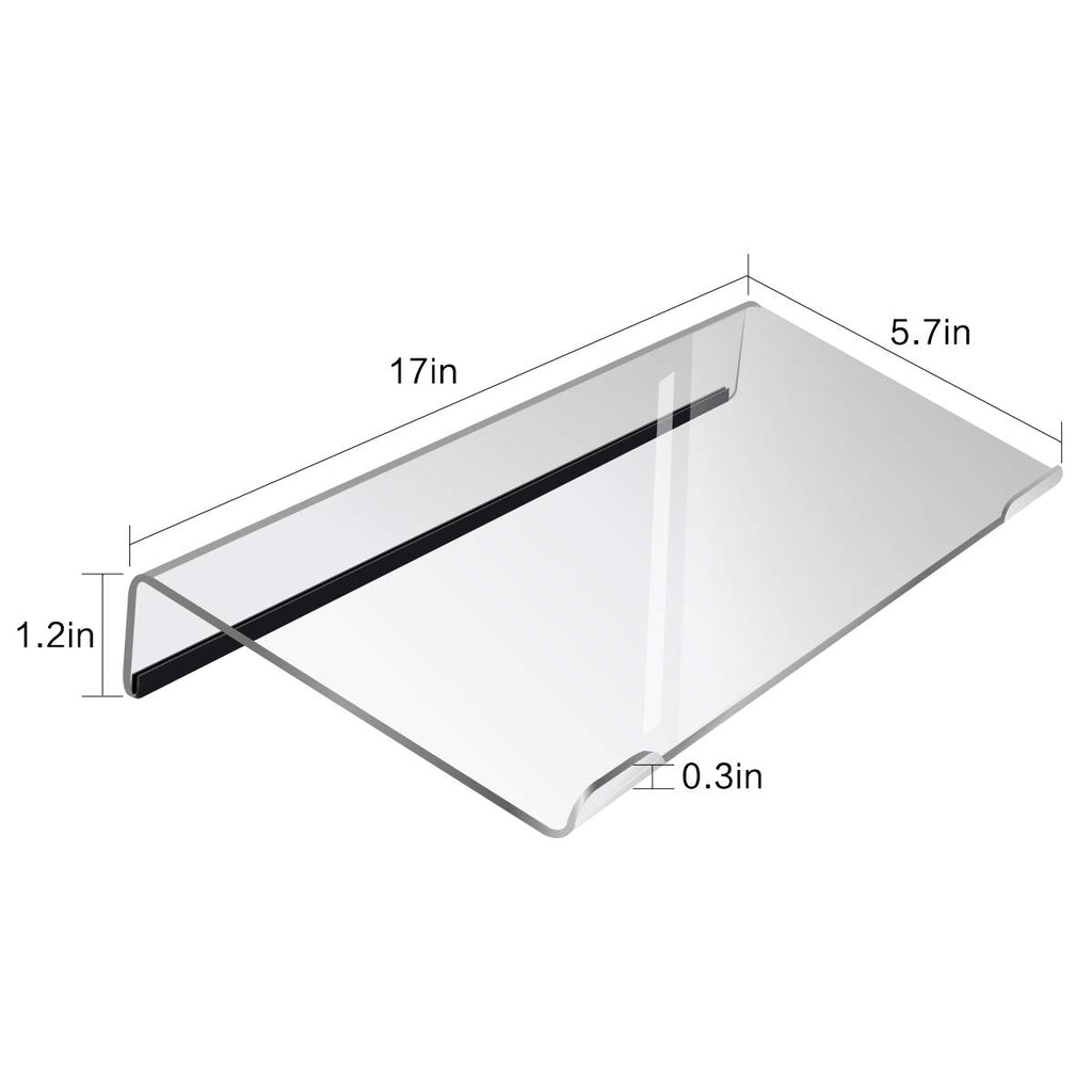 Refrze Computer Keyboard Stand-PC Keyboard Stand,Titled Keyboard Stand,Clear Acrylic Keyboard Tray（Holder) for Easy Ergonomic Typing and Working at Home and Office
