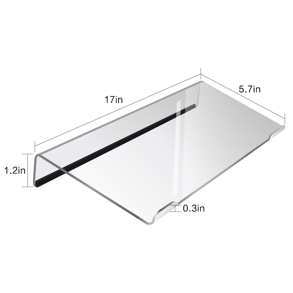 Refrze Computer Keyboard Stand-PC Keyboard Stand,Titled Keyboard Stand,Clear Acrylic Keyboard Tray（Holder) for Easy Ergonomic Typing and Working at Home and Office