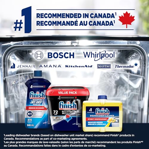 Finish Power Ball Quantum Ultimate Dishwasher Detergent Tabs, Scrubs, Degreases, Shines, Ultimate Clean & Shine 1st time everytime, 72 Tabs