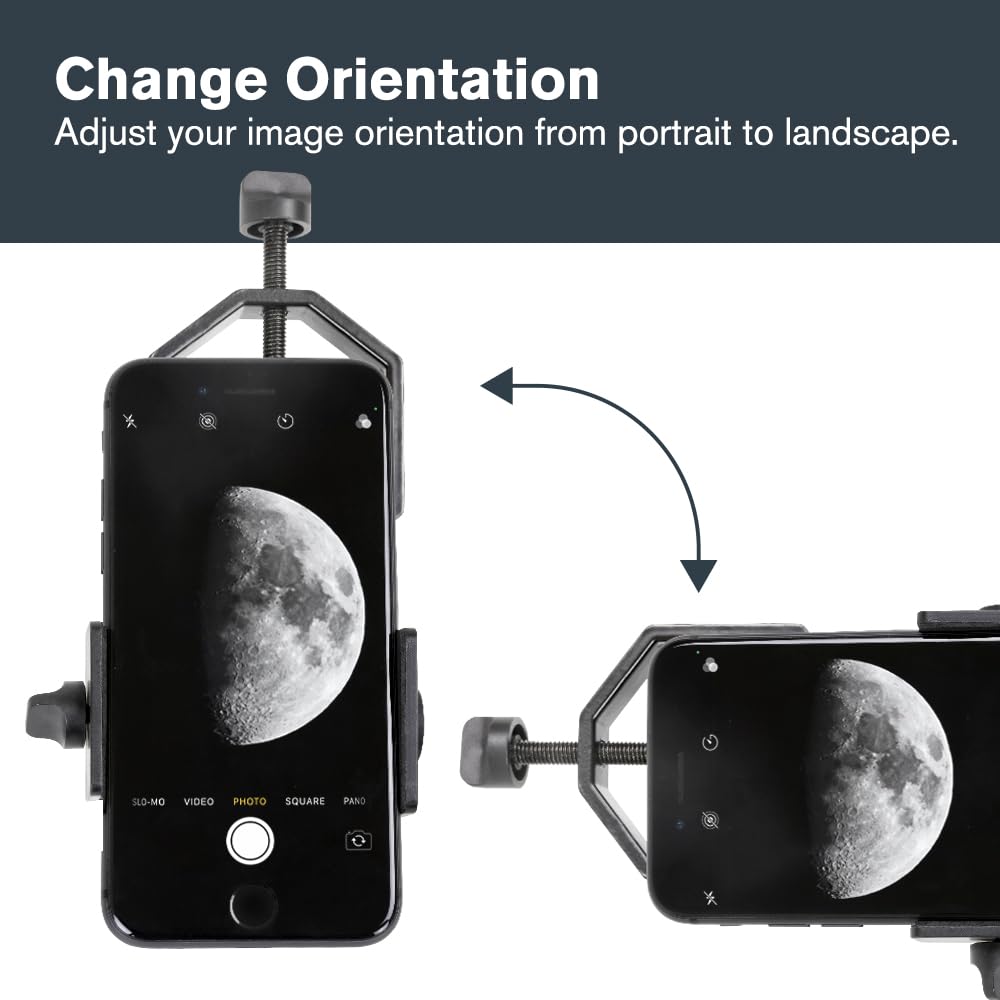 Celestron 81035 Basic Smartphone Adapter 1.25" Capture Your Discoveries, Black