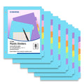 3 Ring Binder Dividers with TAB,48PCS/6 Set Plastic File Dividers,8 Tab 3 Hole Punch Dividers,Pastel Color,Letter Size,6 Sets
