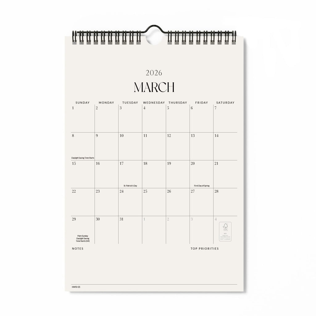Jotsome Wall Calendar 2026-2027 11 x 8.5 Inch Monthly Calendar from Now to June 2027 Vertical Spiral Hanging Calendar with Thick Paper for Office Family School Planning Organizing