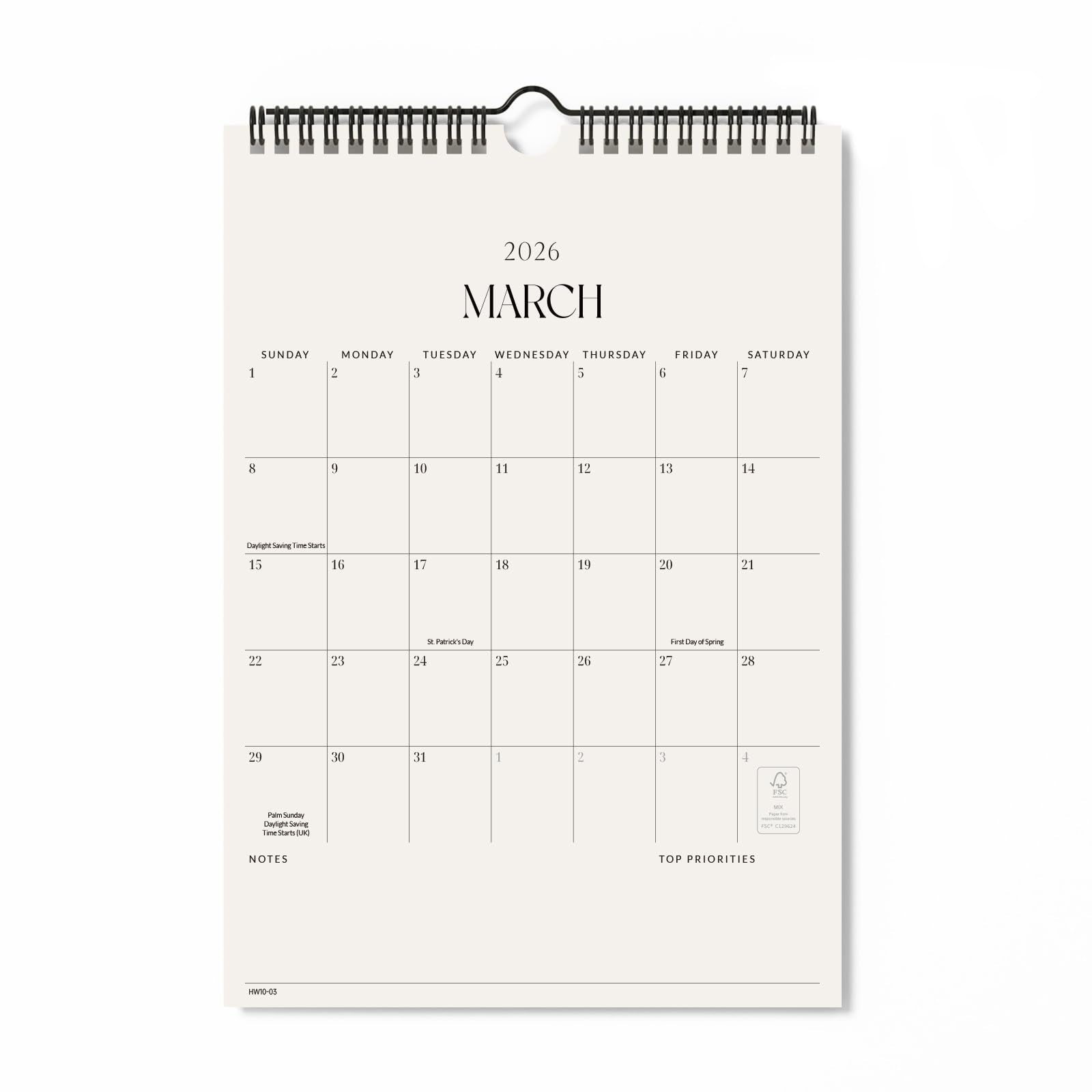 Jotsome Wall Calendar 2026-2027 11 x 8.5 Inch Monthly Calendar from Now to June 2027 Vertical Spiral Hanging Calendar with Thick Paper for Office Family School Planning Organizing