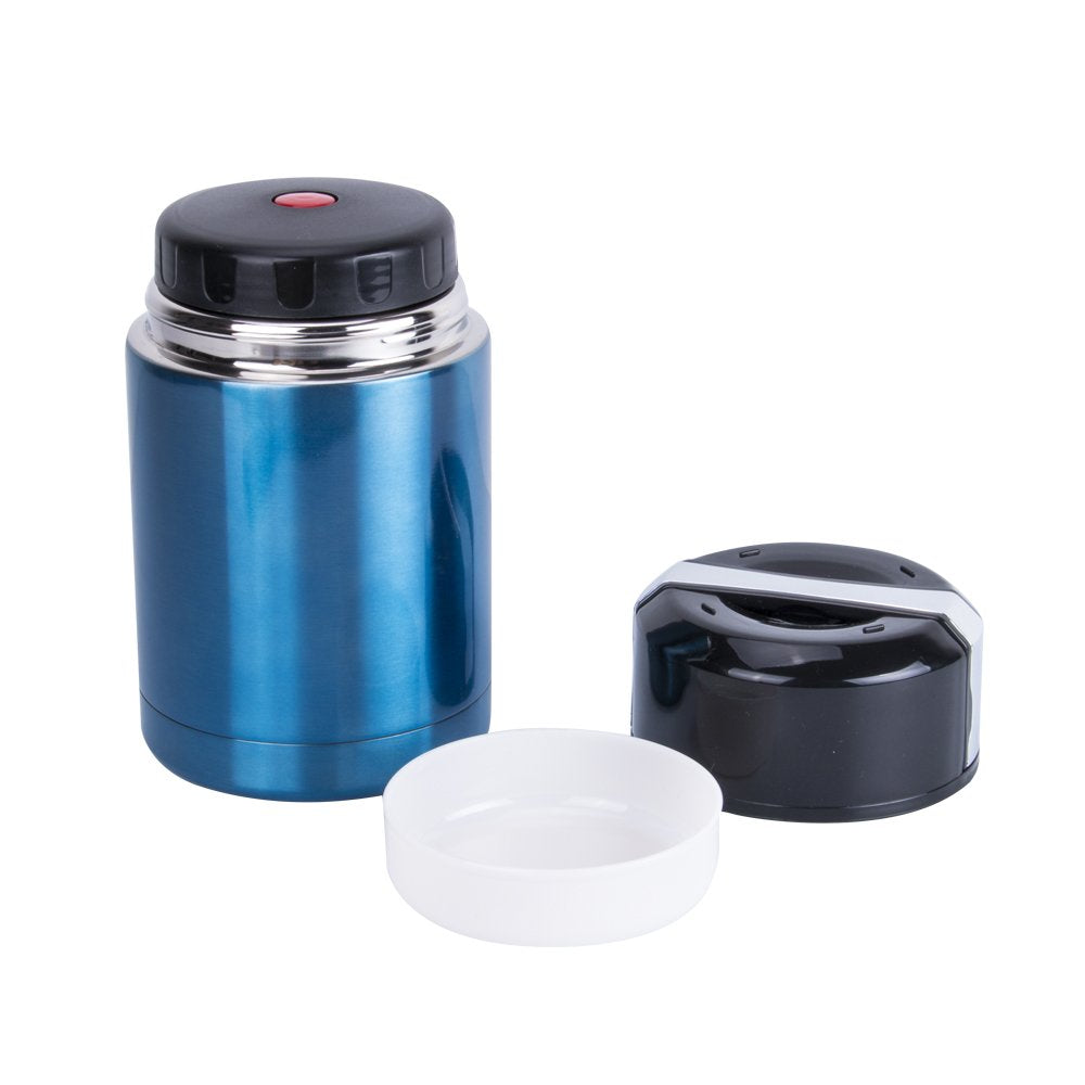 Meichoon Large Insulated Food Container for Cooking 35 oz 1000ml, Stainless Steel Interior Leak Proof Soup Jar & Food Storage, BM02 Blue