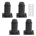 XINMEIWEN 4Pack Metal Adjustable Furniture Legs Cabinet Foot Legs Heavy Duty Bed Center Frame Slat Support Leg for Table Bed Sofa (3’’/80mm-4.7’’/120mm, Black)