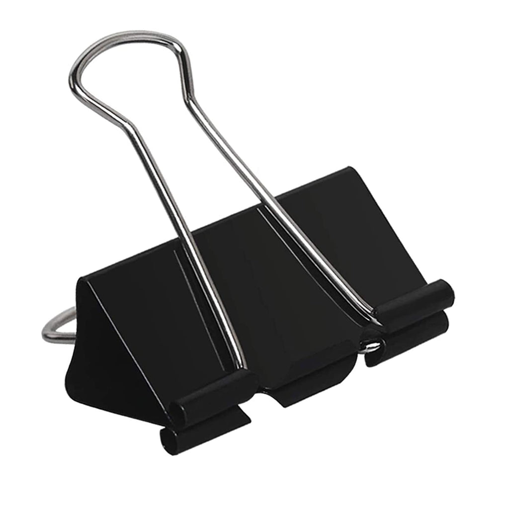 Large Binder Clips 1.6 Inch (60 Pack), Big Binder Clips for Office and Home Supplies, Black