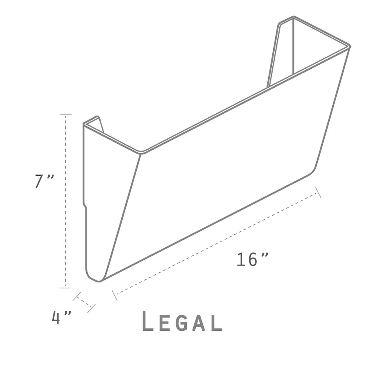 Storex Wall Files, Legal Size, 16 x 10.55 x 4 Inches, Clear, Set of 2 (70224A06C)