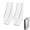 Ljxyloog 2 Pcs Acrylic Magazine File Holder, Desk Document Sorter Organizer for Home Office School Work Desktop Supplies