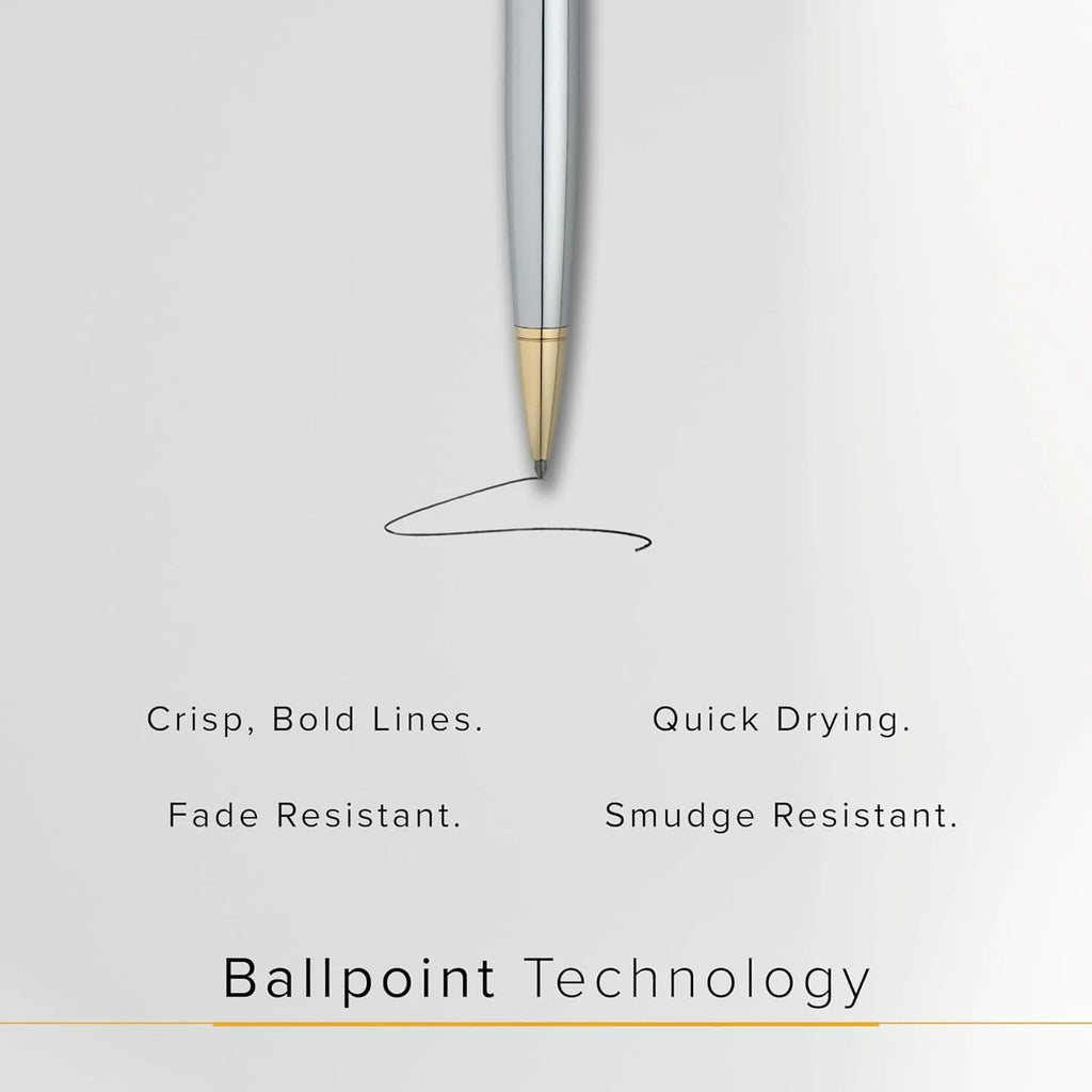 Cross Refills for Ballpoint Pens, Medium, Black Ink, 2/Pack (85132) (New Version)