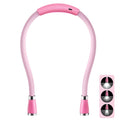 SingHong LED Neck Light, Book Light, Reading Lamp, USB-C Rechargeable, Hands Free, 4 LED Bulbs, 4 Adjustable Brightness, for Knitting, Crafting, Crochet and Reading in Bed (Pink)