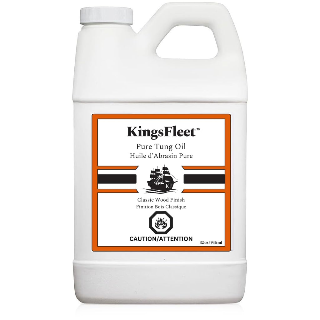 KingsFleet - Pure Tung Oil | 32oz | Classic Wood Finish | Indoor / Outdoor | Restore, Protect, and Maintain!