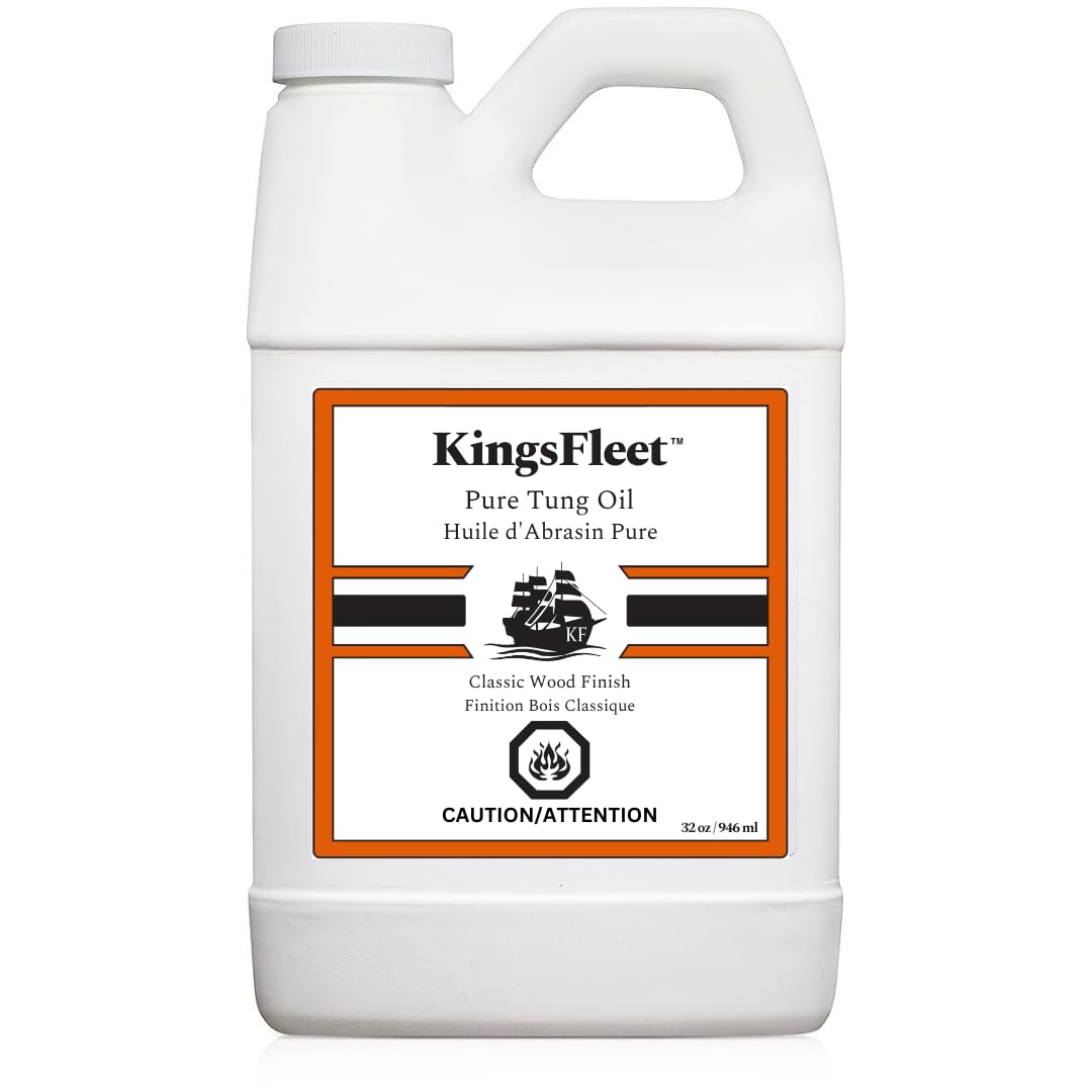 KingsFleet - Pure Tung Oil | 32oz | Classic Wood Finish | Indoor / Outdoor | Restore, Protect, and Maintain!