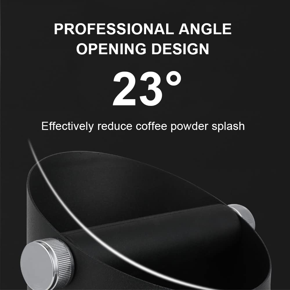 Ompellus Espresso Knock Box, Large Capacity & Non-Slip Base Coffee Knock Box, Barista Tools, Espresso Machine Accessories (Black)