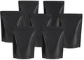 Durimoiy 50 Pack Resealable Stand Up Bags,Smell Proof Pouch Sealable Foil Pouch Bags for Food Storage (Matte Black, 6" x 8.6")