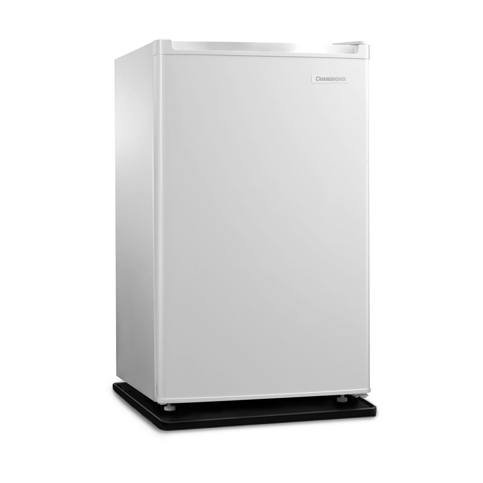 Mini Fridge Silicone Mat with Raised Edge，23.6''x23.6''x0.7'',Under Washing Machine Pad Under Mini Refrigerator Freezer Protect from Appliance Leaks Water Spills Absorbent, Easy to Clean (black)