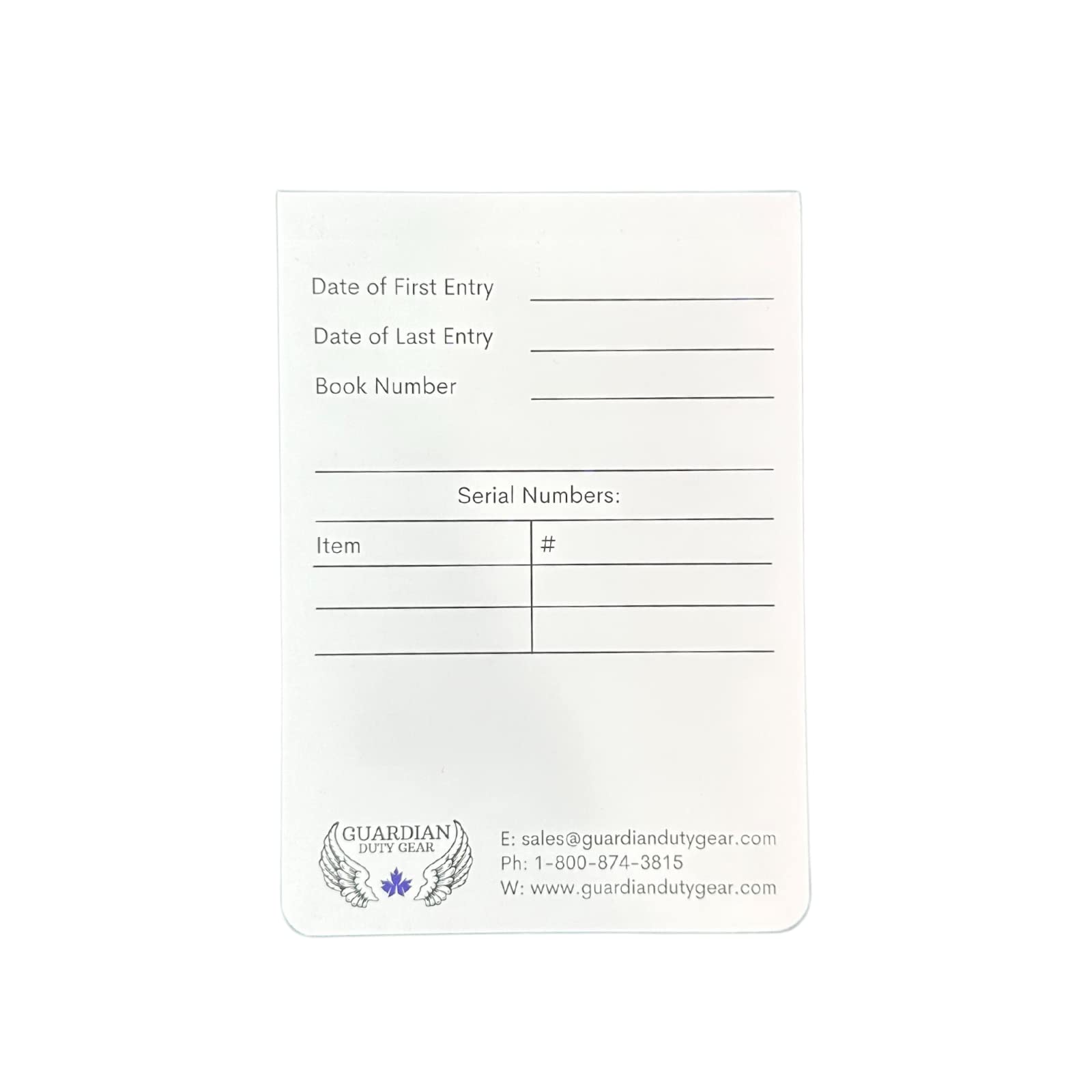 5 Pack - Guardian Duty Gear Evidence Memo Note Book for Law Enforcement, Security, Police
