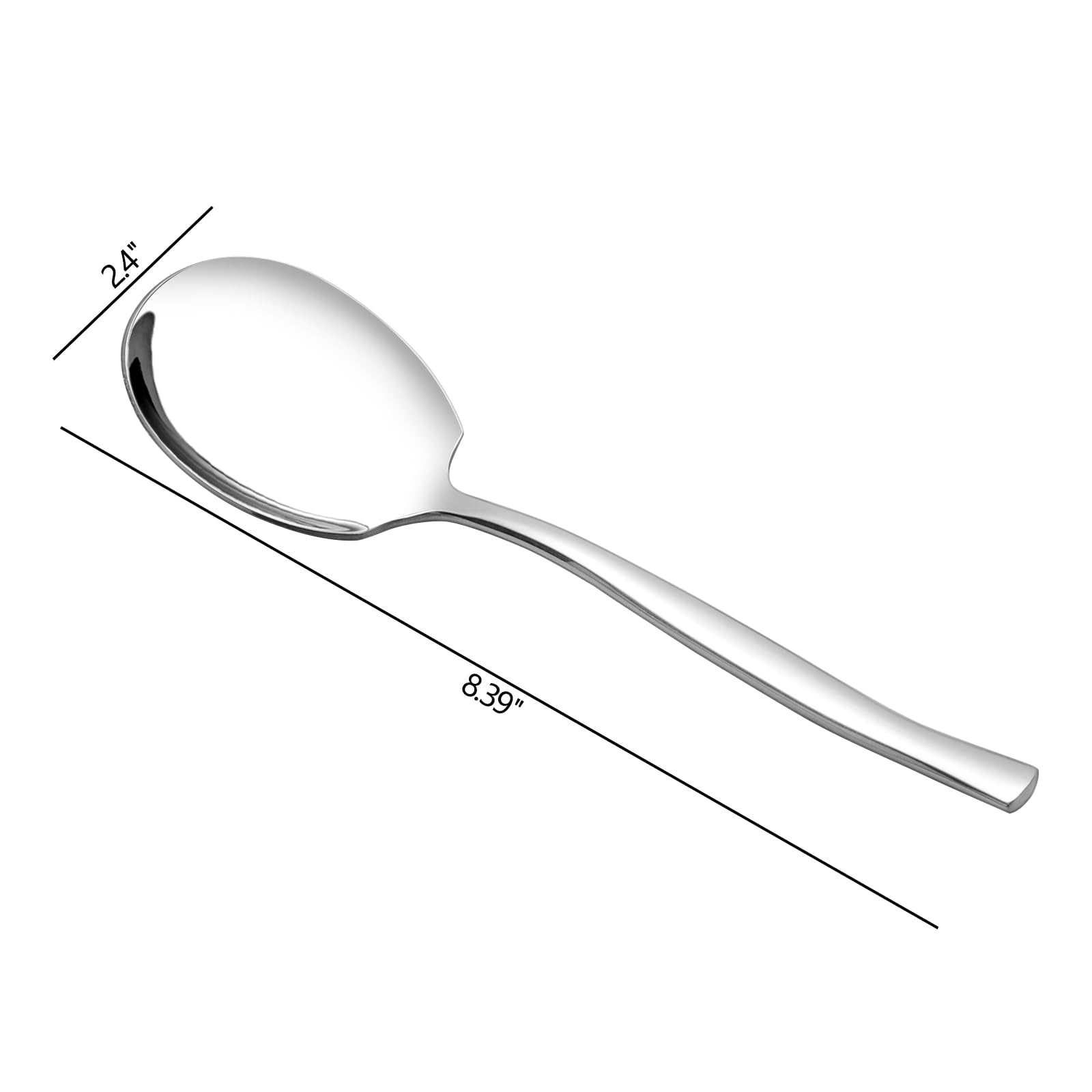 Oymlclivisa 6 Pieces Stainless Steel Serving Spoons, Large Buffet Serving Spoons