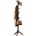 Livearty (TM) Wooden Coat Cloth Garment Hat Rack Stand, Adjustable Coat Tree, Free Standing Tree Hanger with 4 Sections & 8 Hooks for Home, Bedroom, Office, Hallway, Entryway, Apartment