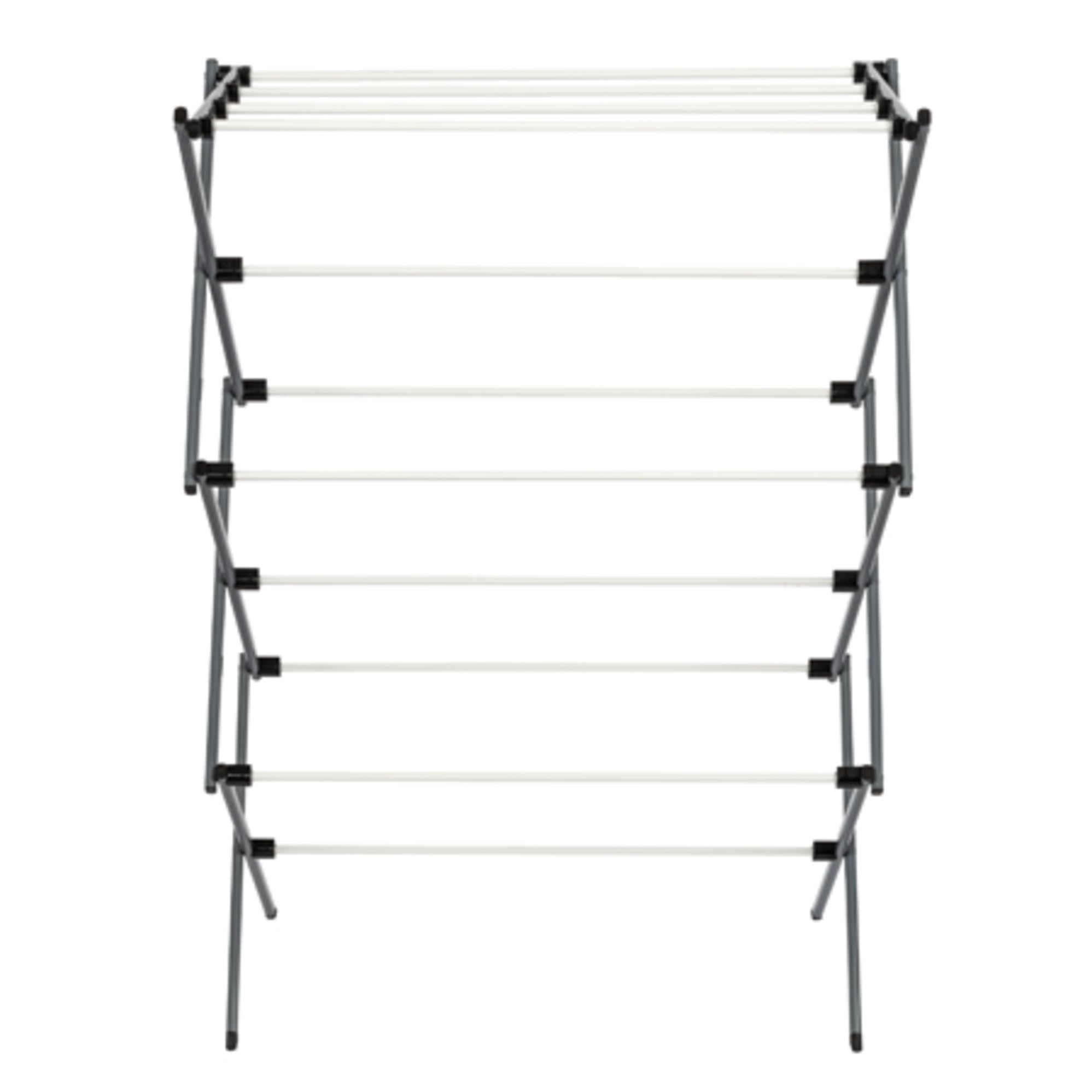Honey-Can-Do DRY-01306 Folding 42-Inch Clothes Drying Rack, Silver/White