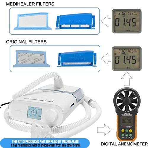CPAP Filters 52 Pcs Compatible with Respironics Dreamstation: 6 Assembled Filters, 20 Foam, 20 Ultra-fine - Assemble Filter into Reusable Frame Kit - Replacement Filters Medihealer Supplies