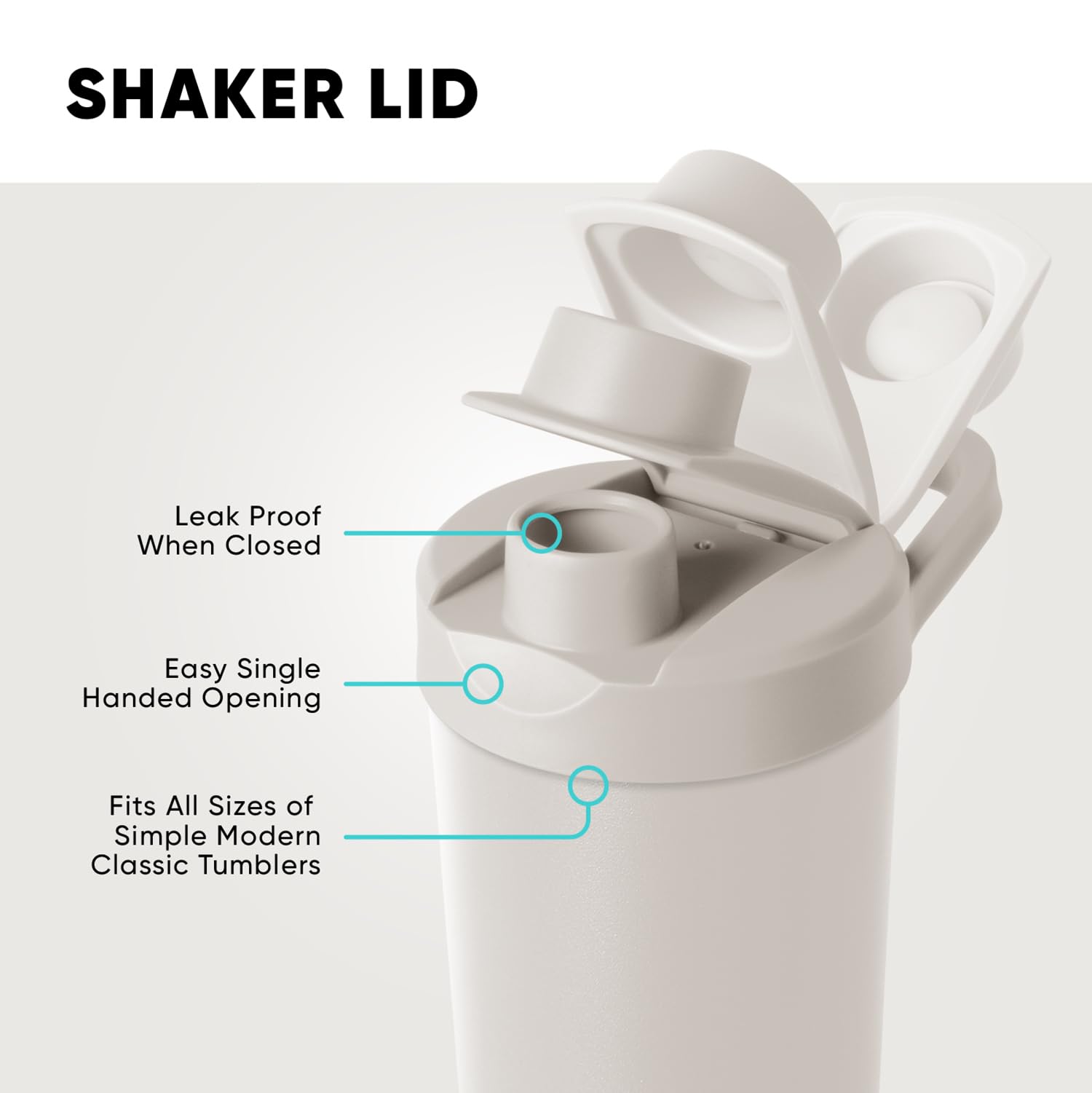 Simple Modern Stainless Steel Shaker Bottle with Ball 24oz | Metal Insulated Cup for Protein Mixes, Shakes and Pre Workout | Rally Collection | Cream Leopard