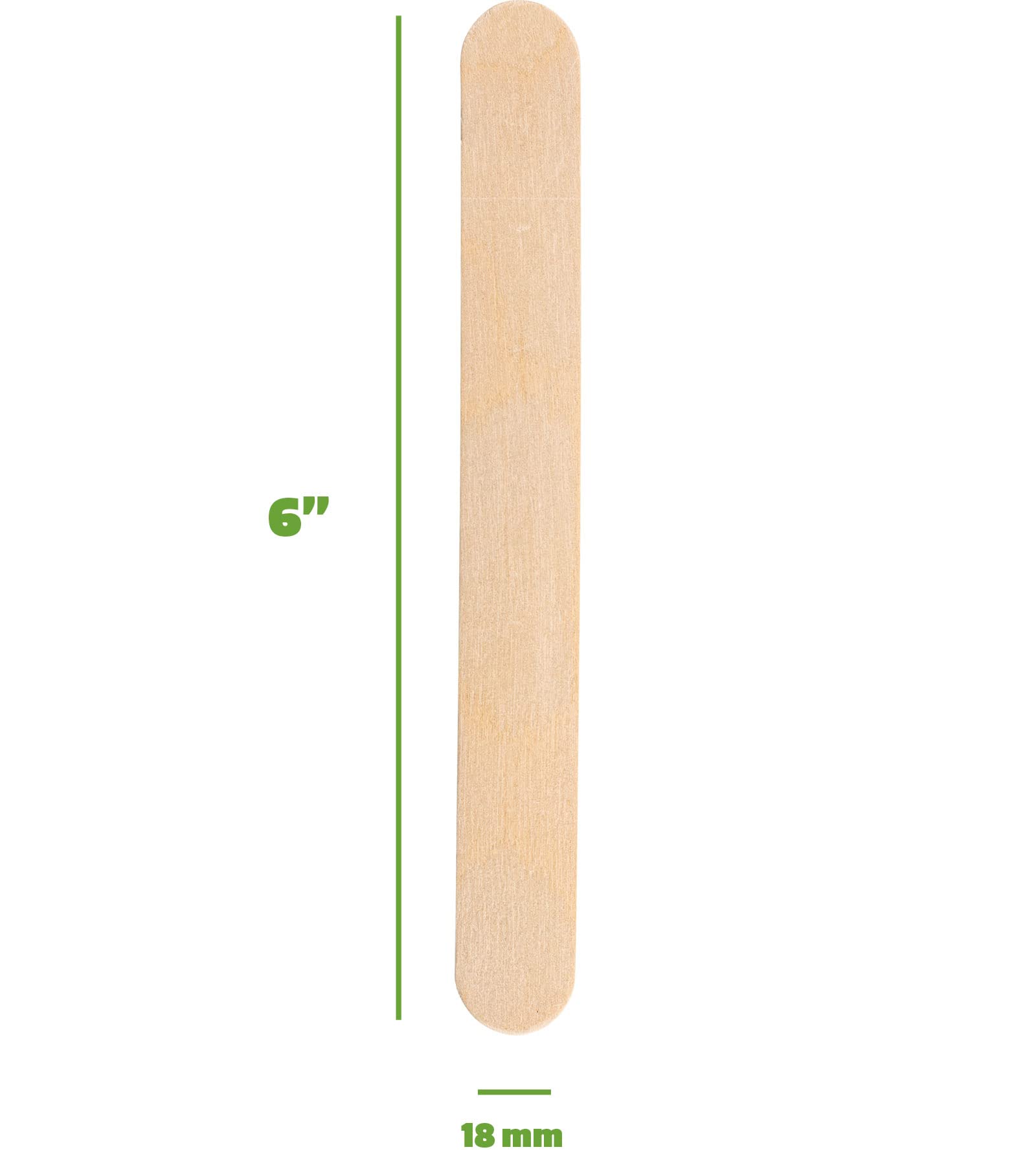 GUSTO 1000 Count Jumbo 6 Inch Wooden Multi-Purpose Popsicle Sticks, Craft Sticks for Ice Cream, Waxing, Tongue Depressor Wood Sticks - Formerly Comfy Package
