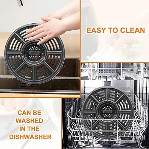 GCQ Air Fryer Replacement Tray for Ninja Air Fryer 4 QT AF101 Ninja Air Fryer XL 5.5 Qt AF150 Max XL 5.5 Quart AF161, 8.2'' Food Grade Air Fryer Grill Pan Crisper Plate Accessories Tray Rack Parts