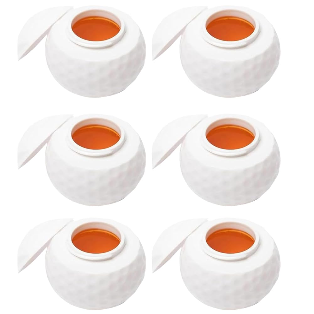 6 Pcs 1.5oz Golf Ball Shaped Shot Glass,Novelty Golf Ball Shot Glasses with Lid,Perfect Present for Golf Enthusiasts,Funny Personalized Golf Shots Glasses for Party Favors & Sports Gifts
