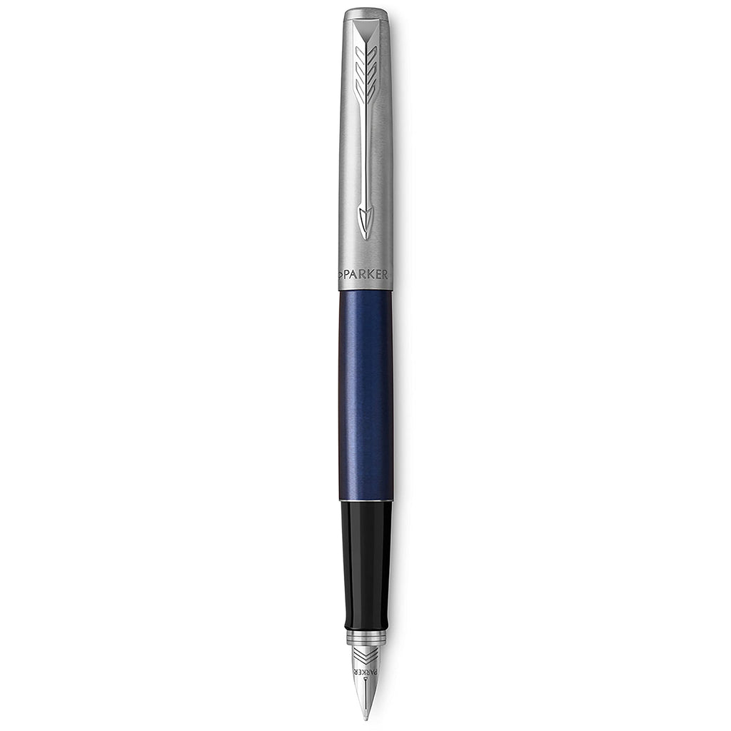 PARKER Jotter Fullfederhalter, Metallschaft In Royal Blue, Federstarke M, Blaue Tinte, Inklusive Geschenkbox