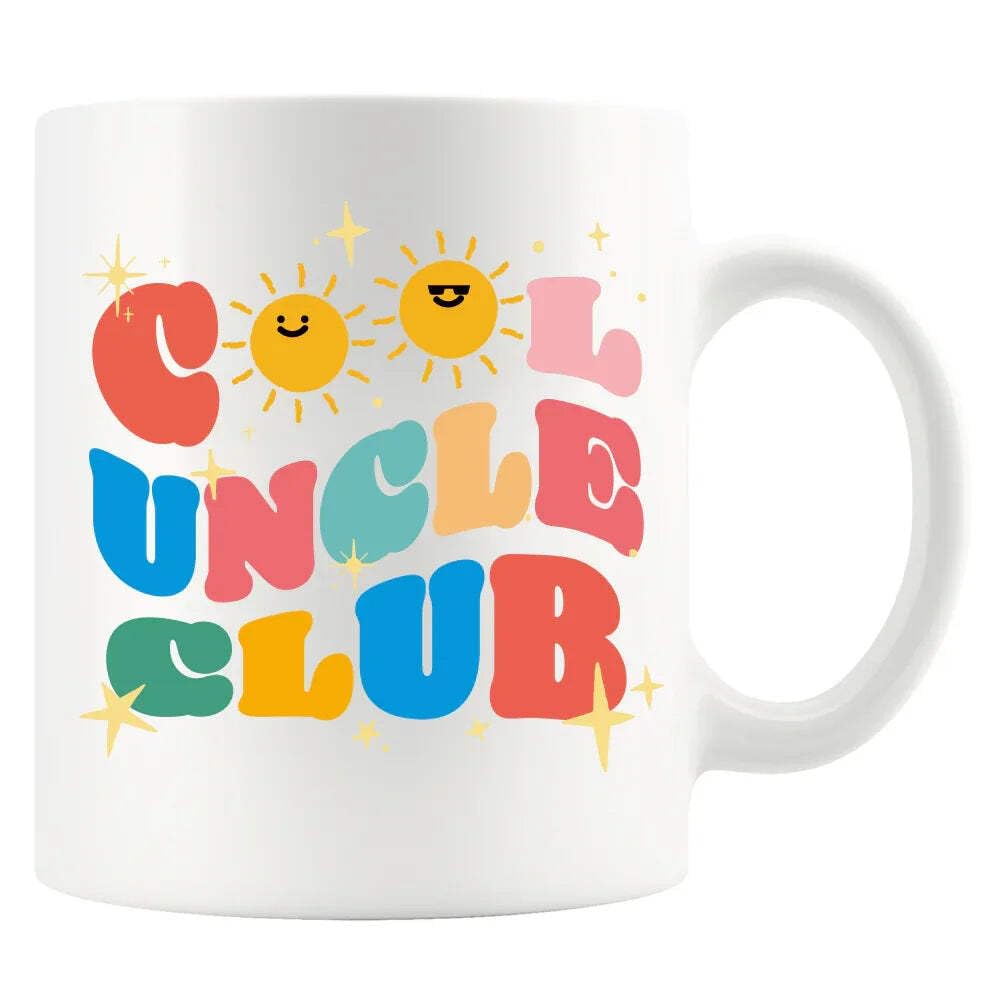 Panvola Cool Uncle Club Uncle Gifts Funny TIO Gifts from Niece Nephew Fathers Day from Sister Brother Funcle Birthdays Family Reunion Ceramic Mug 11 oz White