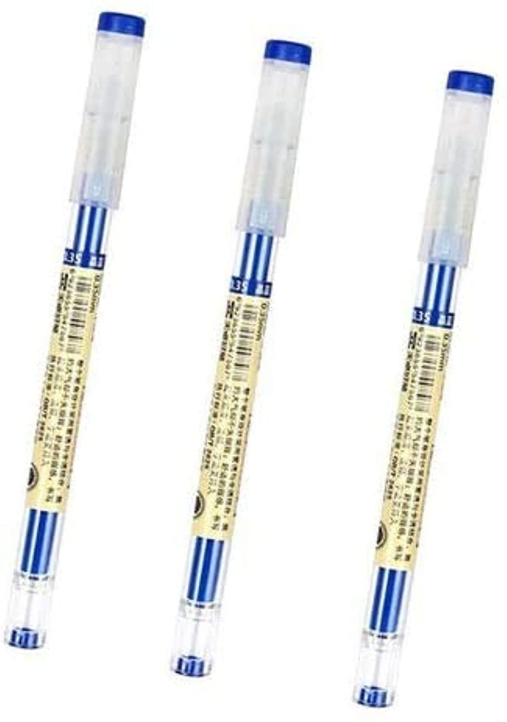 BEMLP Gel Ink Pen Extra Fine Point Pens Ballpoint Pen 0.35mm Blue Premium Liquid Ink Rollerball Pens Quick-Drying For Japanese Office School Stationery Supply 12 Pieces