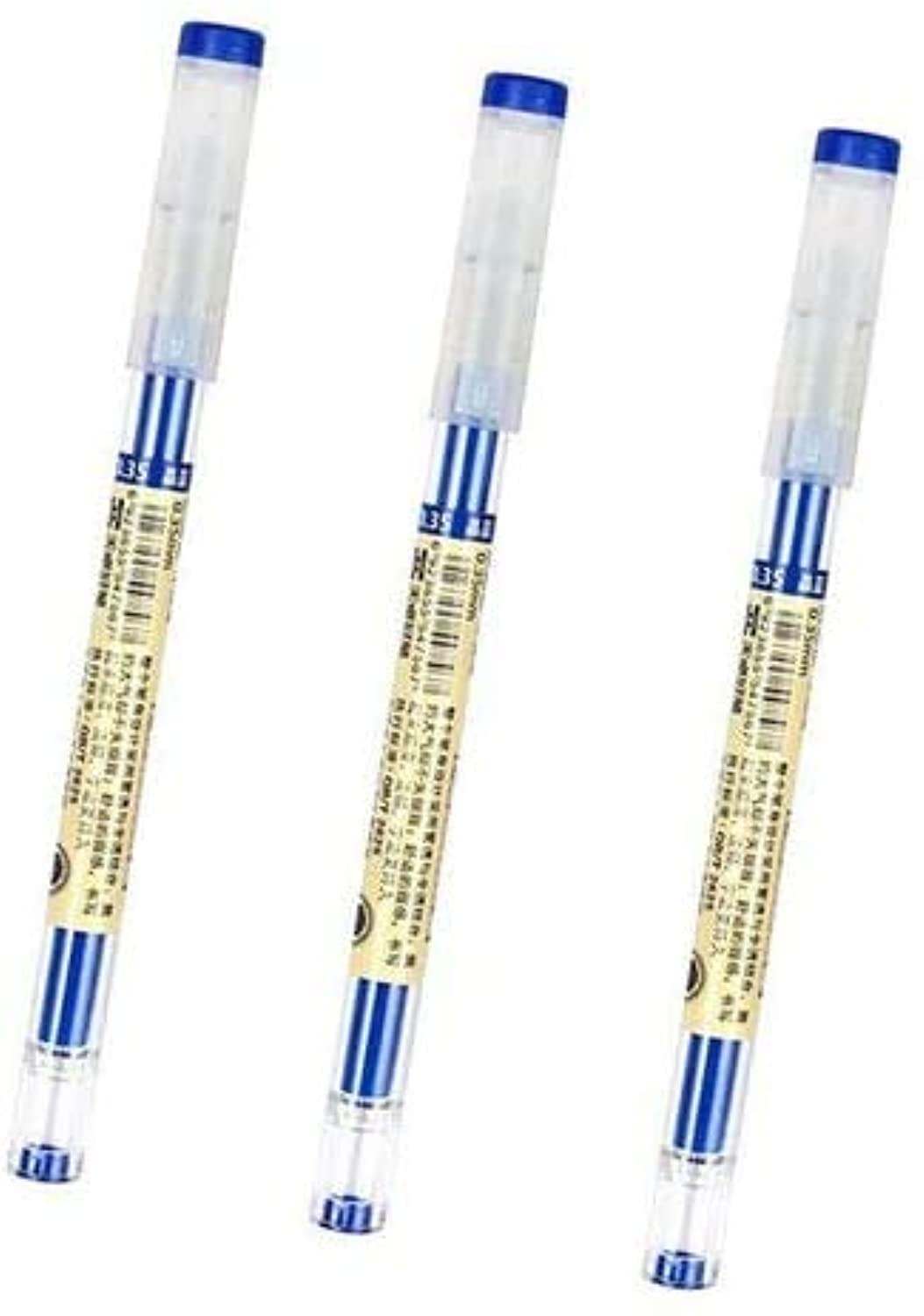 BEMLP Gel Ink Pen Extra Fine Point Pens Ballpoint Pen 0.35mm Blue Premium Liquid Ink Rollerball Pens Quick-Drying For Japanese Office School Stationery Supply 12 Pieces