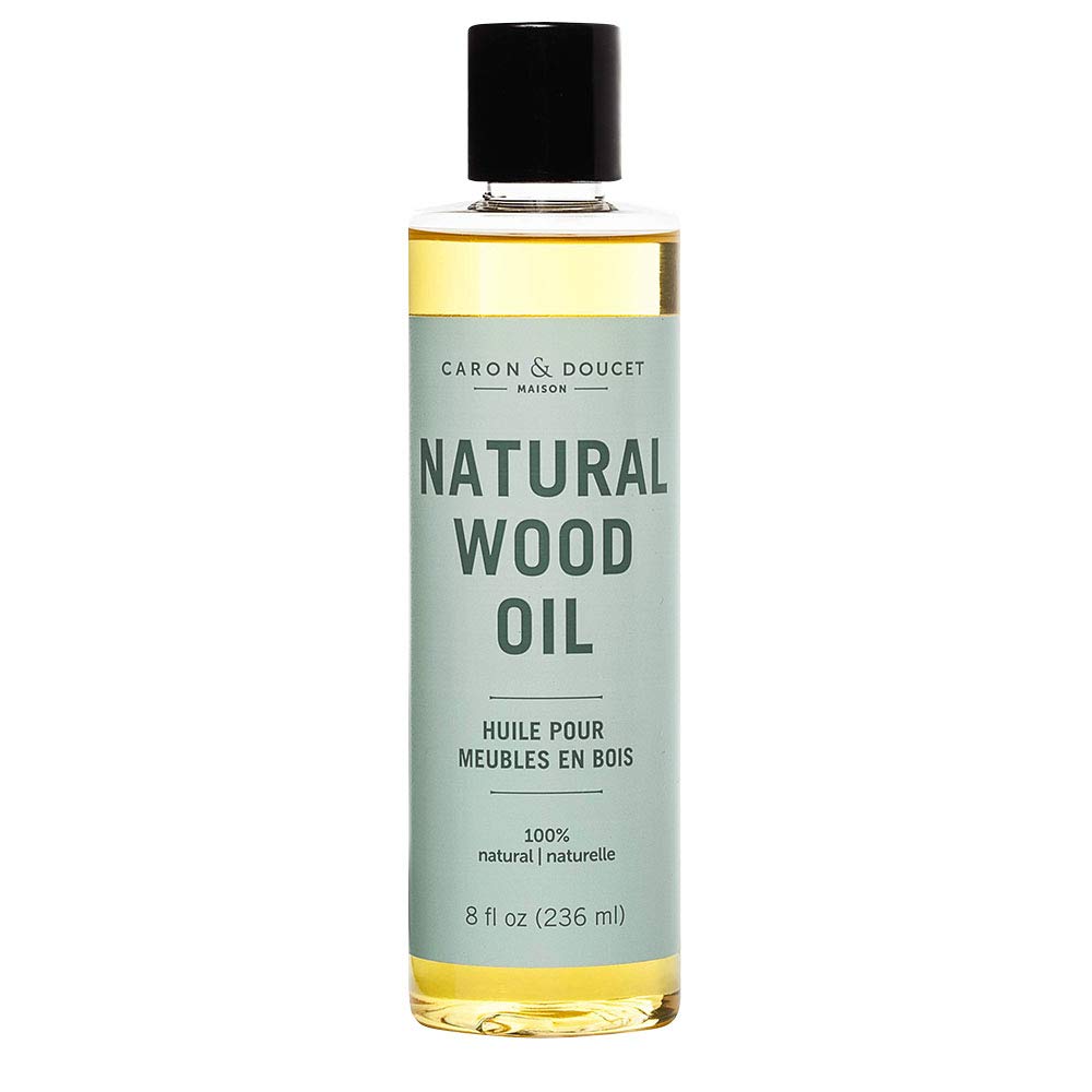 Caron & Doucet - Natural Wood Conditioning Oil - 100% Plant Based Wood Conditioning and Polishing Oil - Orange Scented - Suitable for Natural Furniture. (236 ml (Pack of 1))