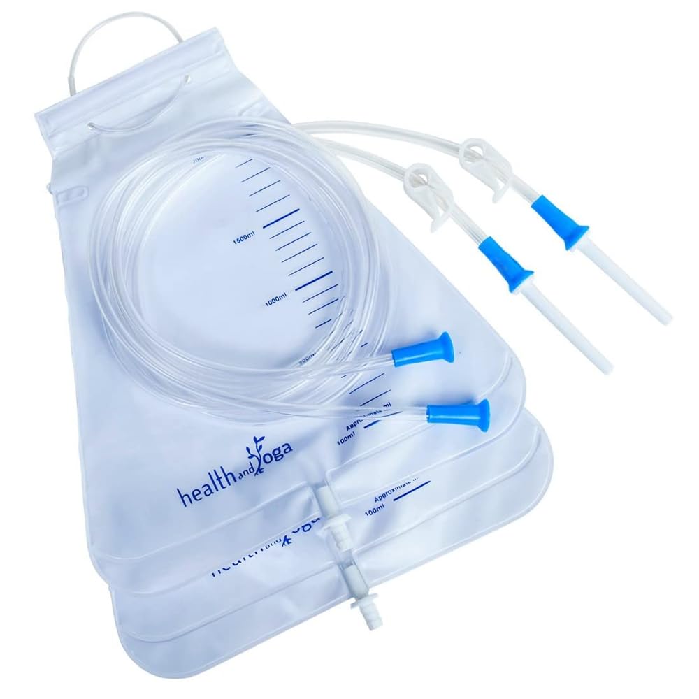 MovNFlo Super Economical Cleansing Bag Kit (2 Quart) - BPA and Latex Free - Foldable and Compact - Travel Compatible (2 Pieces)