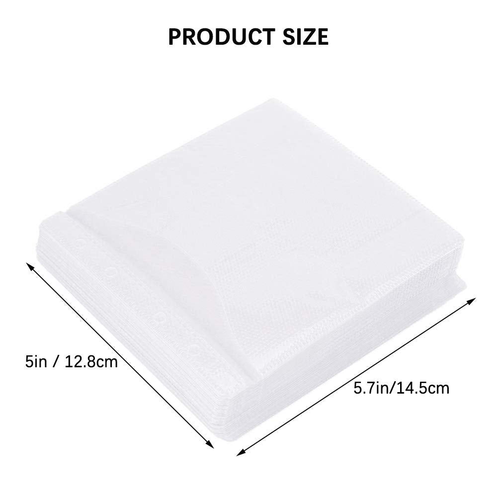 600PCS CD DVD Sleeves, FULANDL Premium CD Double-Sided Refill Plastic Sleeve for CD and DVD Storage Binders