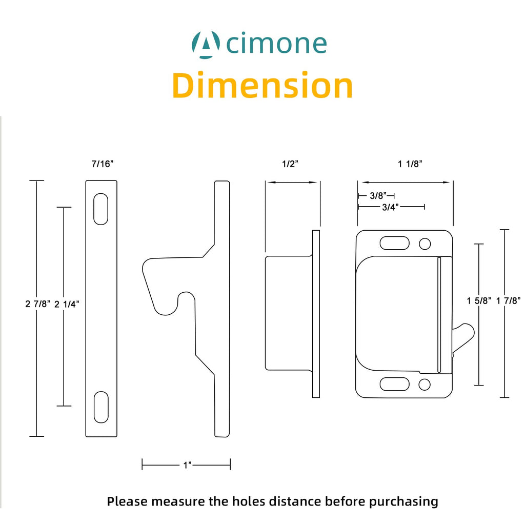 ACIMONE 8 Pack Cabinet Door Latch/RV Drawer Latches, 8 Pull Force Latch, Holder for Home/RV Cabinet with Mounting Screws, Perfect for RV, Camper, Motorhome, Trailor, OEM Replacement