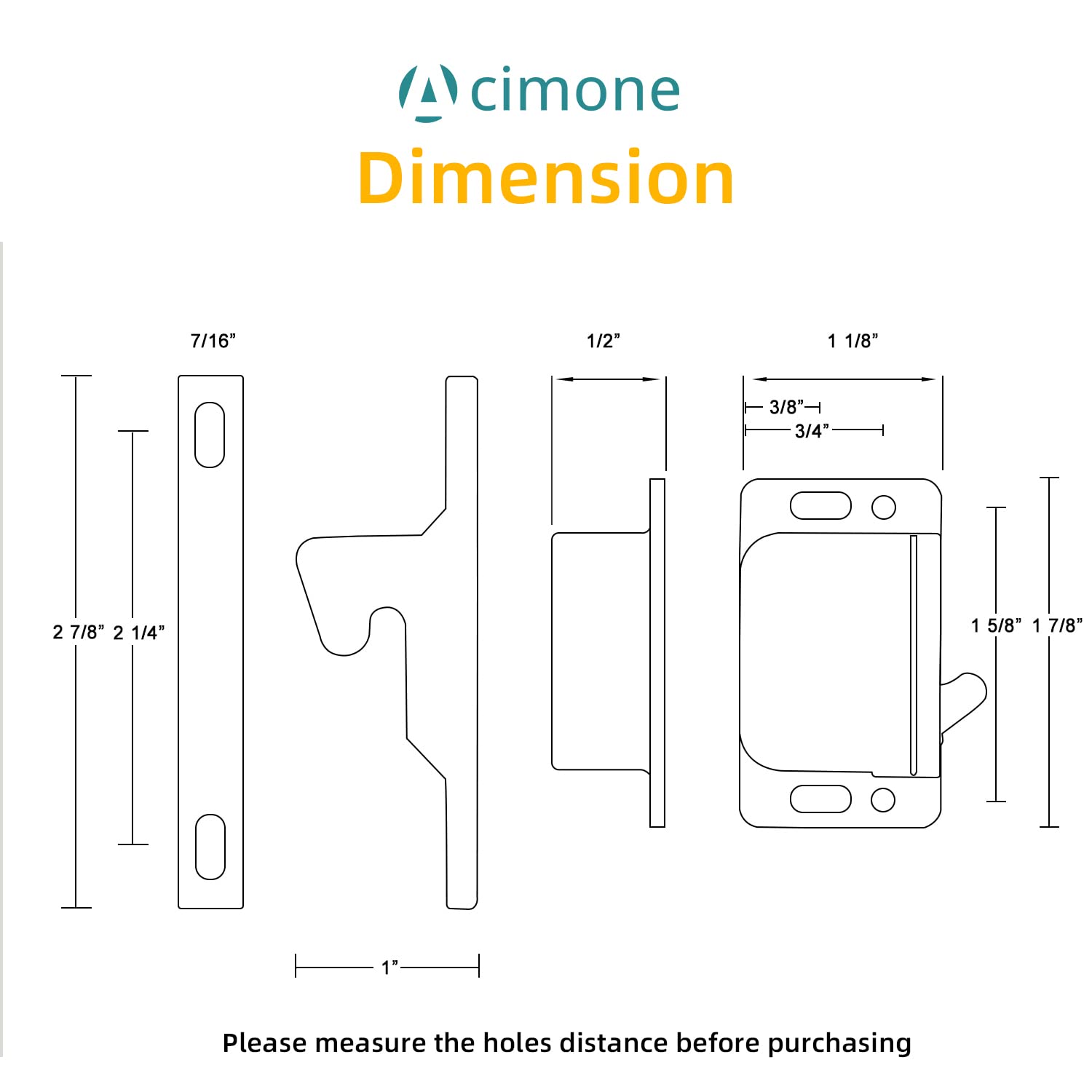 ACIMONE 8 Pack Cabinet Door Latch/RV Drawer Latches, 8 Pull Force Latch, Holder for Home/RV Cabinet with Mounting Screws, Perfect for RV, Camper, Motorhome, Trailor, OEM Replacement
