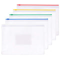 MyLifeUNIT Zipper File Bags, A4 Plastic Folders Waterproof Document Pouch, 20 Counts