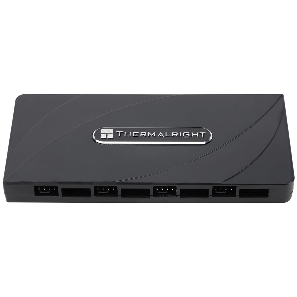 Thermalright ARGB and HUB Controller Support 8 Groups of Fans, 8-Port 3 Pin PC Fan Controller, 5V Fan Hub, Strong Paste+Magnetic Suction, SATA Power Cord Direct Input (12V 4-pin RGB is not Supported)