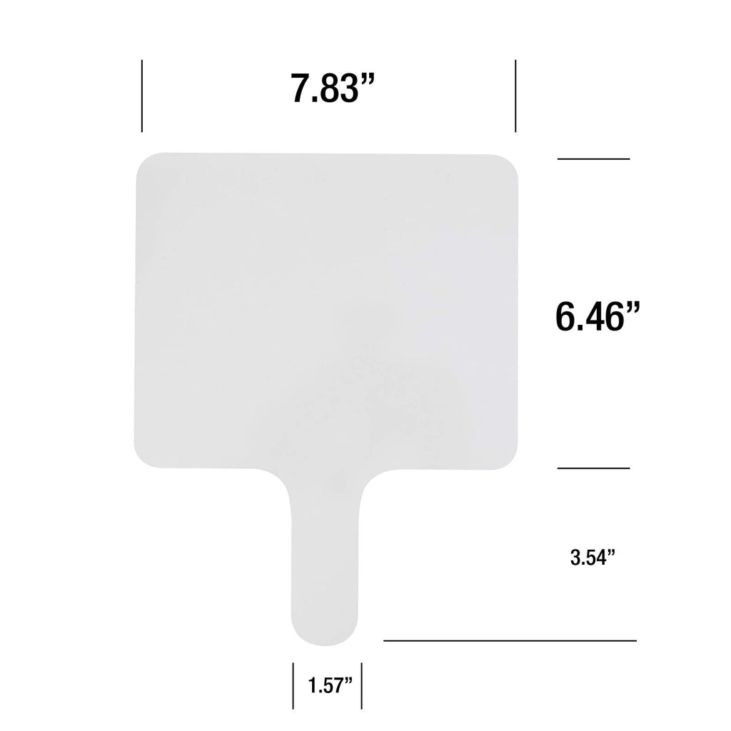 Dry Erase Answer Paddle - White Board, Double Sided Paddles (25 Pack, 7.83 X 6.46 Inches)